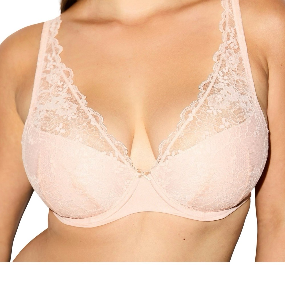 Skims Lace Lightly Lined Full Coverage Bra - Primrose Pink - 34dd - NWT